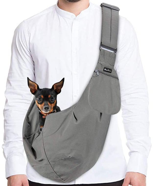 JOYFUL LabMANZIA Pet Dogs Carrier Travel Dog 10 Lbs, Safe Small Bag Sling C  for