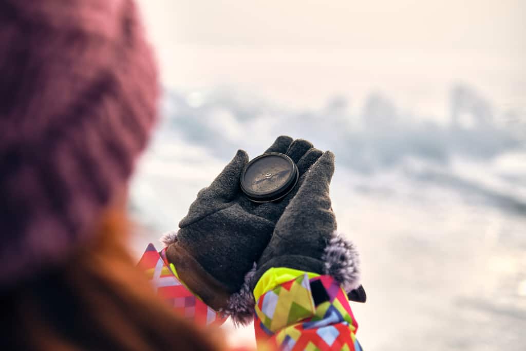Compass for Winter Hike